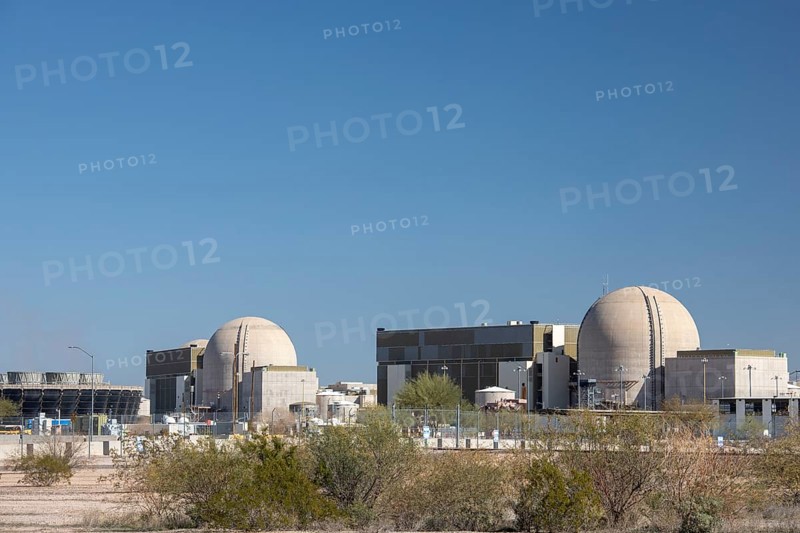 Tonopah, Arizona - The Palo Verde Nuclear Power Plant. It is one of the largest nuclear plants in the U.S, and the only one not located on a large body of water. It uses recycled wastewater from the Phoenix area