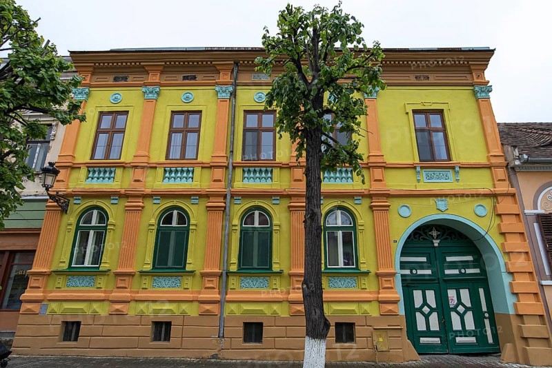 Restored residential building from the 19th century, Medias, Romania