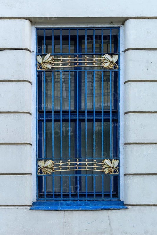 Window with art nouveau grille, Chernowicz, Ukraine