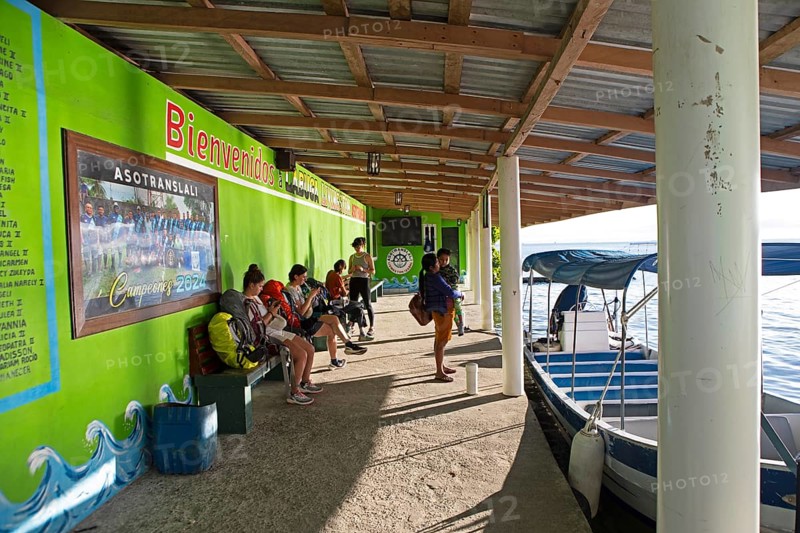Livingston boat dock on the Rio Dulce River, Izabal Department, Guatemala