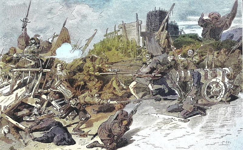 German Peasants' War, 1524-1526, defeat of the farmers under Thomas Münzer near Frankenhausen. Thomas Müntzer, born around 1489, died May 27, 1525, a theologian, reformer and revolutionary in the time of the Peasants' War, defeat of the peasants under Thomas Müntzer at Frankenhausen. Thomas Müntzer, born around 1489, died May 27, 1525, a theologian, reformer and revolutionary in the time of the Peasants' War, historical, digitally restored reproduction of an original original from the 19th century, exact original date not known, subsequently colored