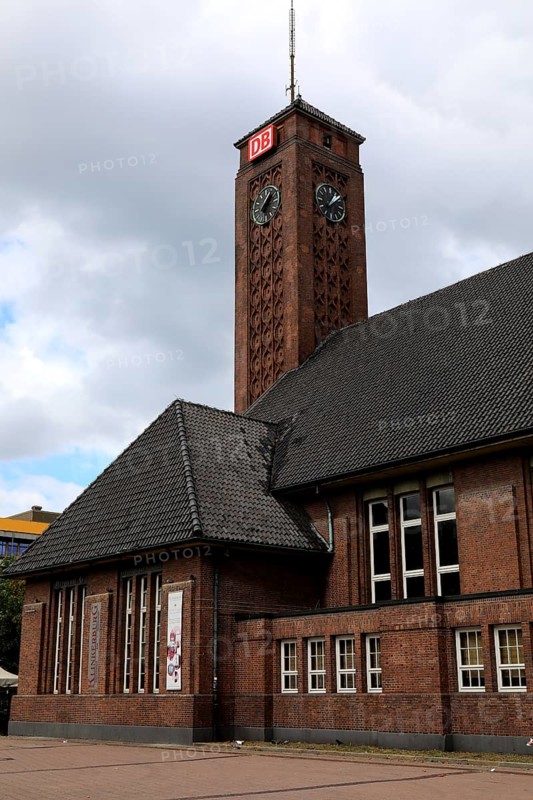 Oldenburg main station in the style of reform architecture, Lower Saxony, Germany