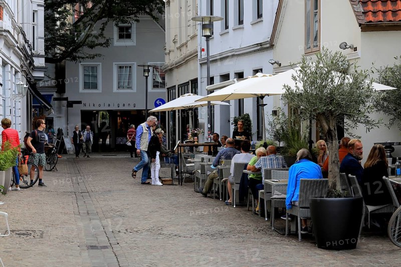 In the old town of Oldenburg, Lower Saxony, Germany