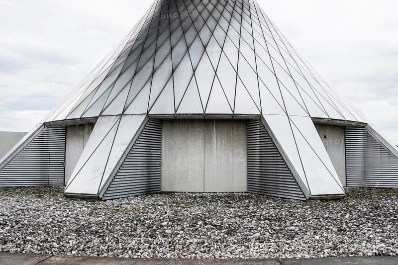 Radarstation, antennas der earth station Raisting, Upper Bavaria, Bavaria, Germany