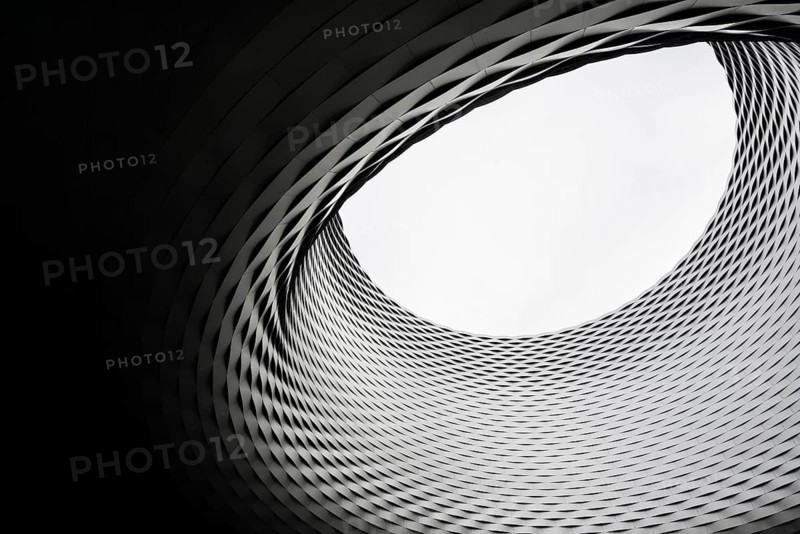 Hall ceiling, modern architecture, new Messe Basel building, architects Herzog and de Meuron, Basel, Canton of Basel-Stadt, Switzerland
