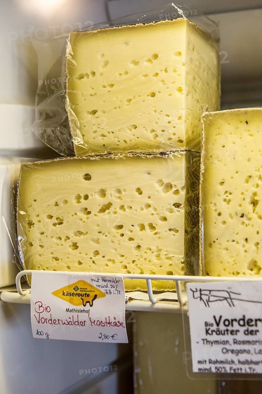 Cheese, hard cheese, organic cheese, Black Forest, Baden-Württemberg, Germany