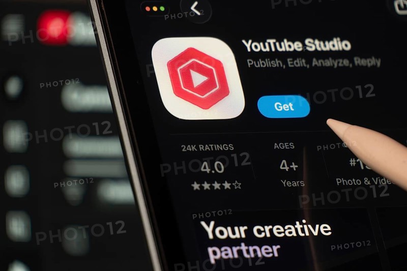 Dhaka, Bangladesh- 24 Oct 2025: A iPad screen displaying the Youtube Studio app on App store
