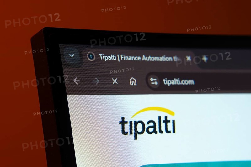 Dhaka, Bangladesh- 02 June 2025: Close-up of a computer screen displaying the tipalti web interface in dark mode