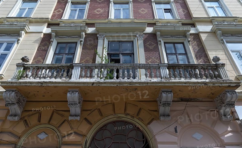 Balcony of a 19th century residential building, Czernowicz, Bukovina, Ukraine