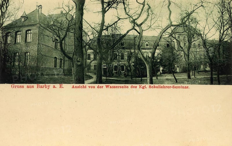 Historical postcard around 1900, Barby a.E, in the Salzlandkreis district in Saxony-Anhalt, Germany, digital reproduction of a historic postcard, public domain, from that time, exact date unknown