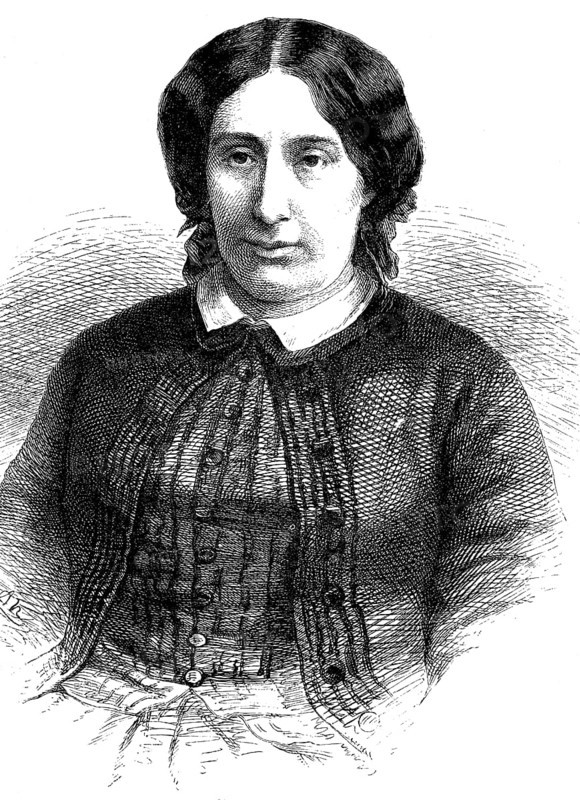 George Sand, 1804-1876, actually Amandine Aurore Lucile Dupin de Francueil, was a French writer, woodcut from 1864