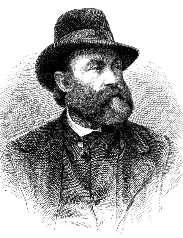 Friedrich Preller the Elder, 1804-1878, was a painter, etcher and since 1832 professor at the Princely Free Drawing School in Weimar, woodcut from 1864