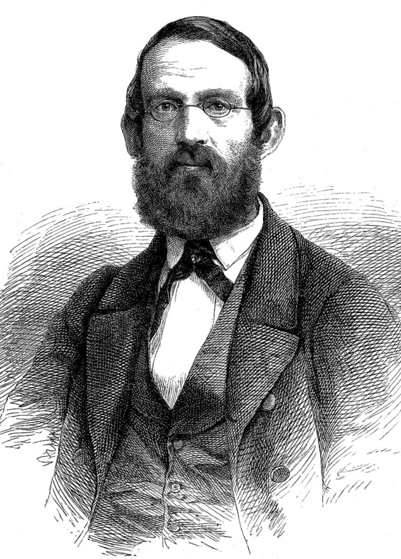 Matthäus Friedrich Chemnitz, 1815-1870, wrote the lyrics for the Schleswig-Holstein song in 1844, woodcut from 1864