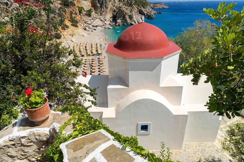 Panagia chapel on Kyra Panagia beach, Karpathos, Dodecanese, Aegean Sea, Greece, Eiuropa