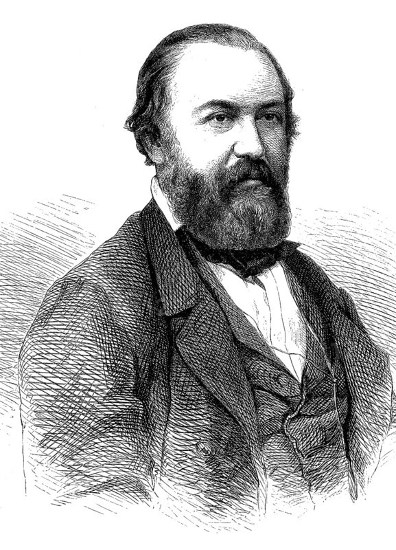 Ernst Carl Erdmann Heine, 1819- 1888, was a Saxon landowner, lawyer, entrepreneur and politician (DFP) . He was a member of the Saxon State Parliament and the Reichstag, woodcut from 1864