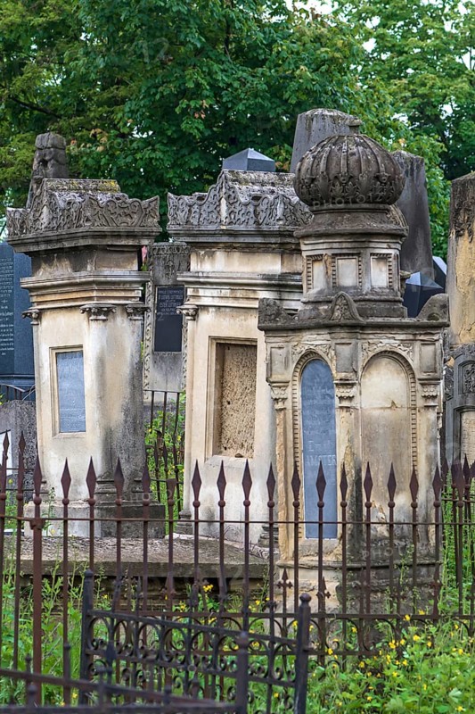 Tombstones at the Jewish cemetery, since 1866, Czernowicz, Bukovina, Ukraine