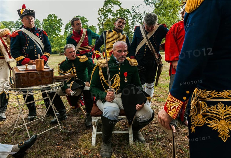 Slavkov u Brna, Czech Republic, Eastern Europe. During a re-enactment of the Battle of Austerlitz on the grounds when the real battle happened then the Austro Hungarian Empire today part of Czech Republic