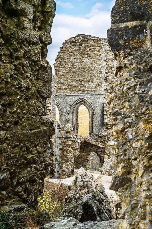 Ruins of Corfe Castle, Wareham, Dorset, England, United Kingdom