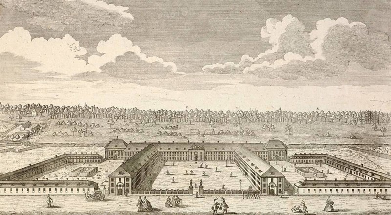Royal House of Invalides in Berlin, around 1850, Germany, authentic, digitally restored reproduction from a 19th century model, exact date of depiction unknown, historical
