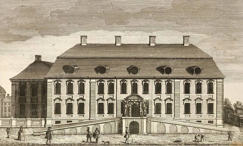 Royal Highness Palace, Friedrich Wilhelm, Margrave of Schwedt, Berlin, around 1850, Germany, authentic, digitally restored reproduction from a 19th century model, exact date of depiction unknown, historical