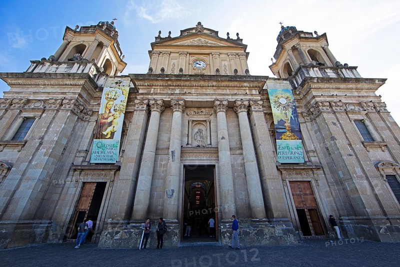 Cathedral or Catedral Metropolitana de Santiago de Guatemala, in the old town zone 1, Guatemala City, Guatemala Department, Guatemala