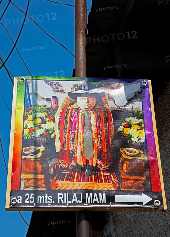 Guide to the ancestral god Rilaj Mam or Maximón in Santiago de Atitlán, Sololá Department, Guatemala