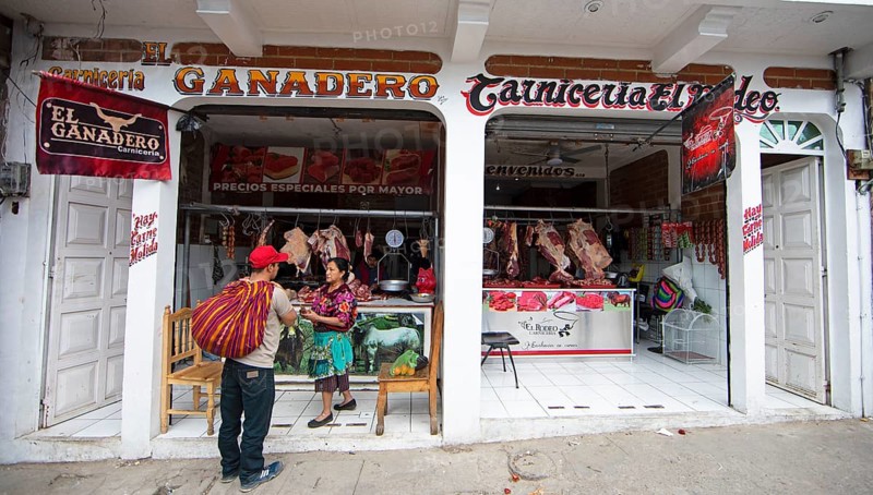 Butcher Shop in Chichicastenango, Highlands, El Quiché Department, Guatemala