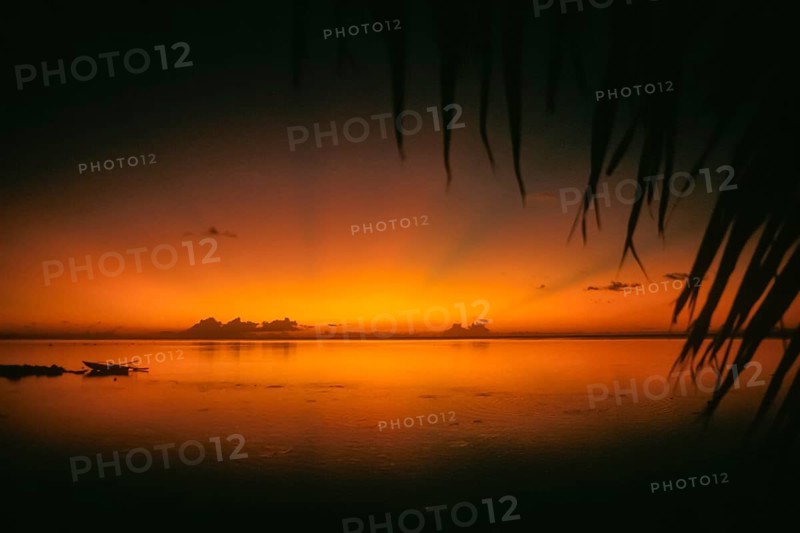 South Seas sunset, Tahiti, French Polynesia