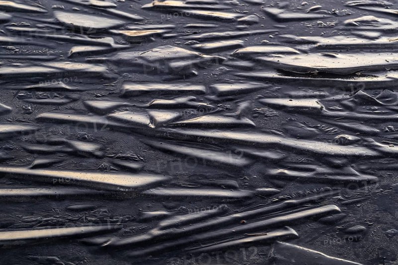 Sliced pieces of ice, blue ice, frozen lake, Finland