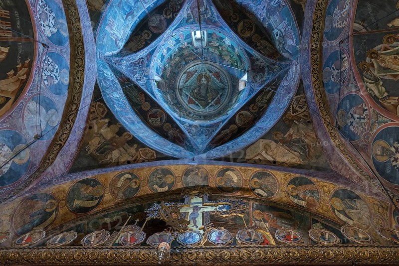 Frescoes in the dome of the Vorone? monastery church, 1547, Vorone?, Buckowina, Romania