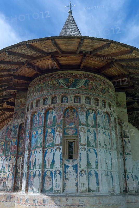 Vorone? Monastery Church of St. George with wall frescoes, 1547, Vorone?, Romania