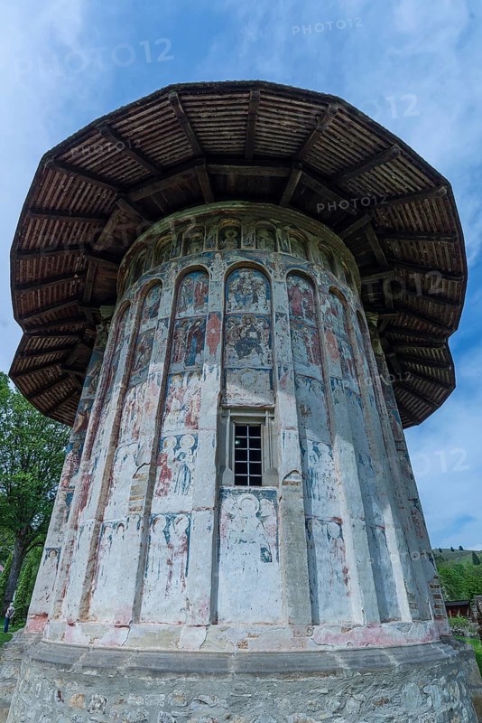 Wall frescoes at Humor Monastery, Romanian Orthodox Women's Monastery, 1530, Gura Humorului, Romania