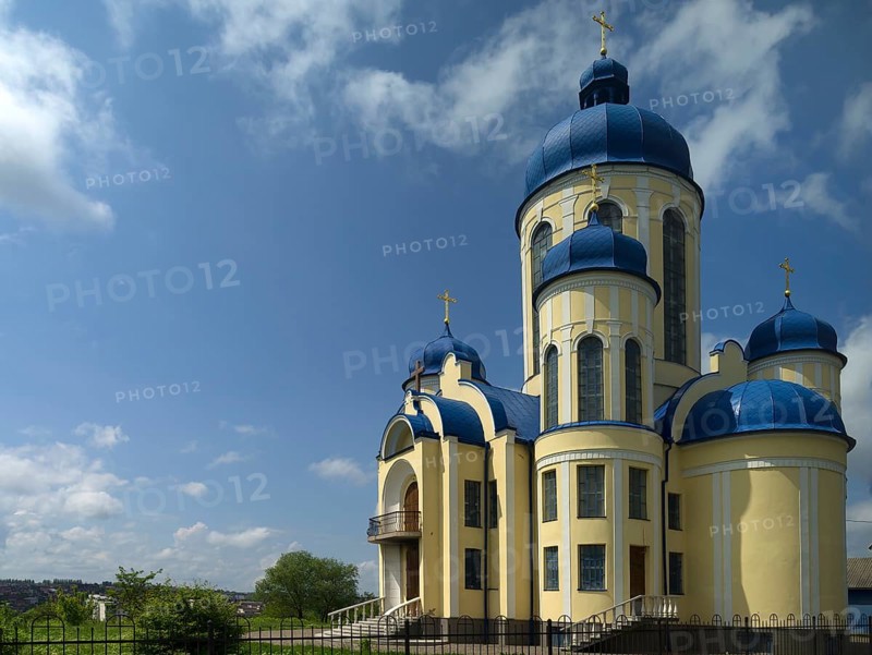 Newly built Greek Orthodox church near Siret, Romania