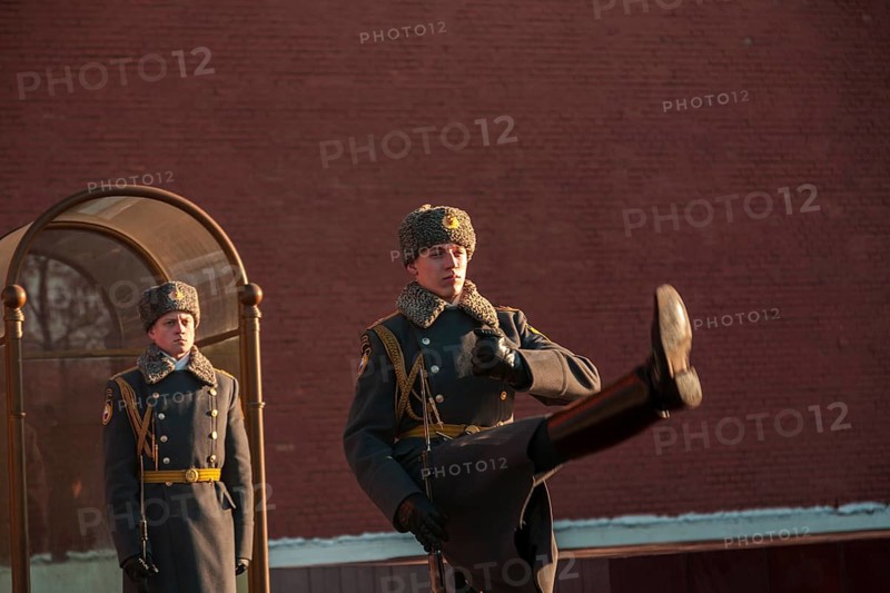 Moscow, Russia, Eastern Europe. Soldiers during the change of guards
