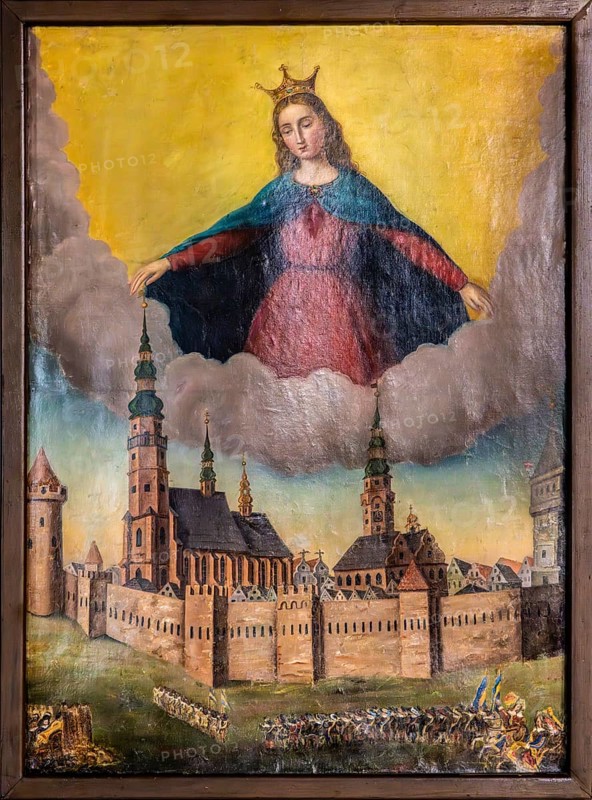Madonna protects Gliwice against Protestant troops during the siege of the city in 1626, 19th century, Piast Castle Museum, 16th century, Gliwice, Poland