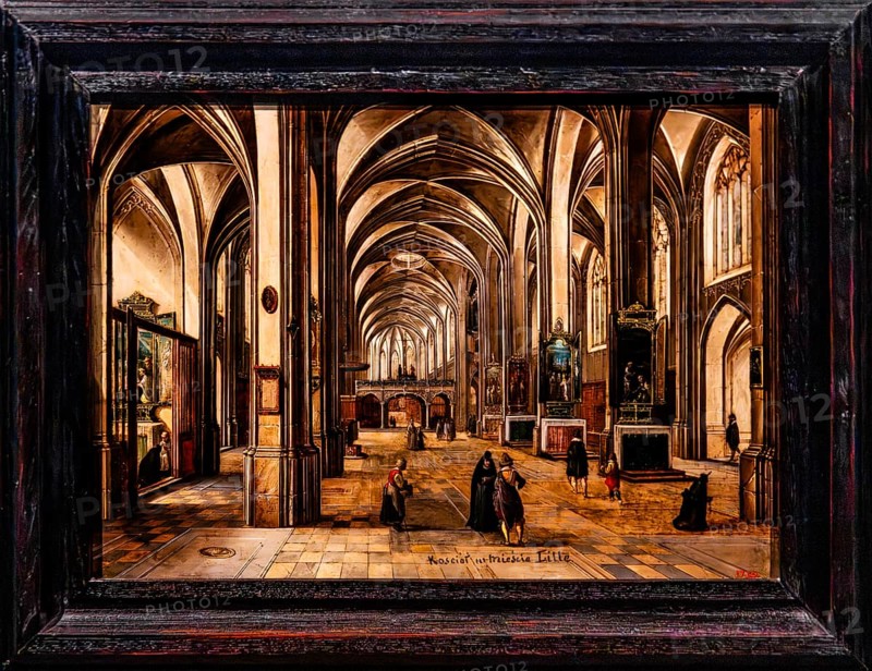 Interior of a Gothic church, Hendrik van Steenwijck II, around 1605, Czartoryski Museum, 1796, oldest museum in Poland, Krakow, Poland