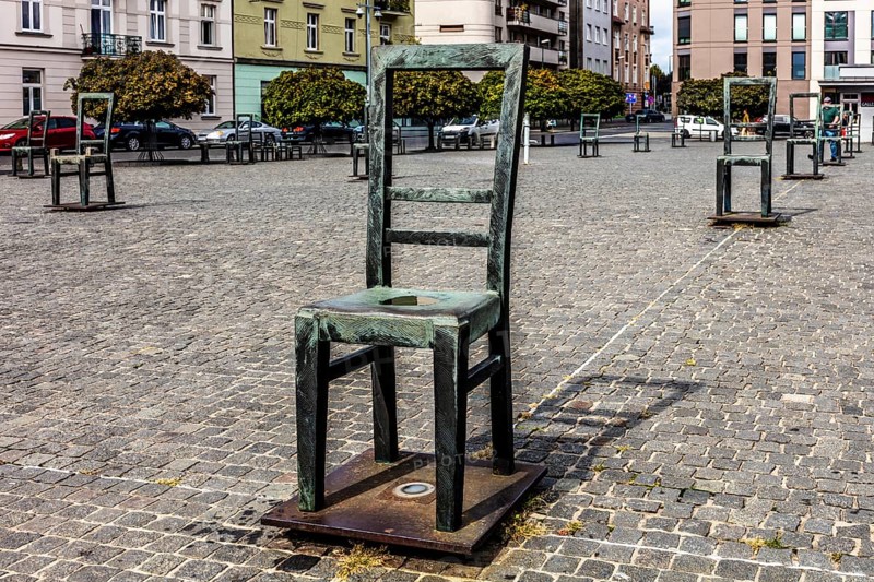 Heroes of the Ghetto Square, place of execution and place of resettlement operations following the dissolution of the Krakow Ghetto in 1943, Podgorze, Krakow, Poland
