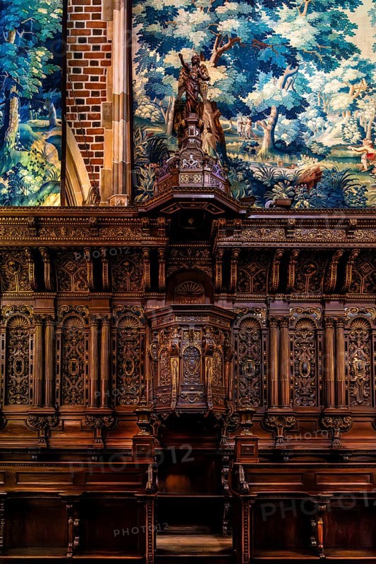 Choir stalls, Wawel Cathedral, Coronation and Burial Church of the Kings of Poland, 11th century, Krakow, Poland