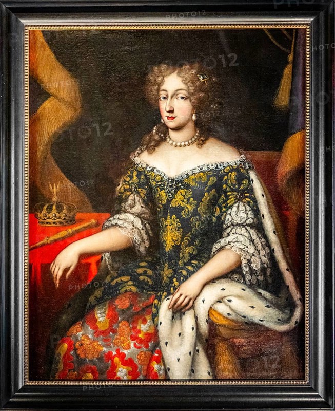 Portrait of Eleanor of Austria, Queen of Poland, after 1678, Wawel Royal Castle, former residence and seat of government of the kings of Poland, founded around 1000, Krakow, Poland