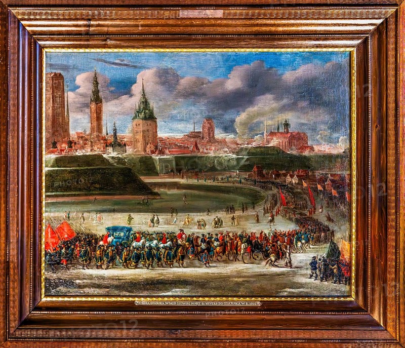 Entry of Queen Louise Marie of Gonzague into Danzig, by Bartholomäus Milwitz around 1646, Wawel Royal Castle, former residence and seat of government of the kings of Poland, founded around 1000, Krakow, Poland
