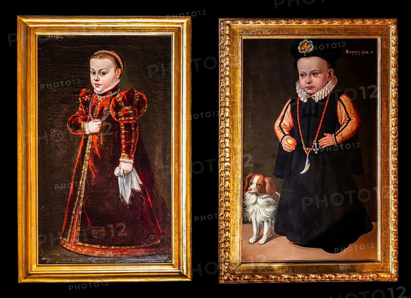 Portrait of Princess Isabella Vasa and Sigismund III Vasa as a child by Domenicus Verwilt, Sweden around 1566, Wawel Royal Castle, former residence and seat of government of the kings of Poland, founded around 1000, Krakow, Poland