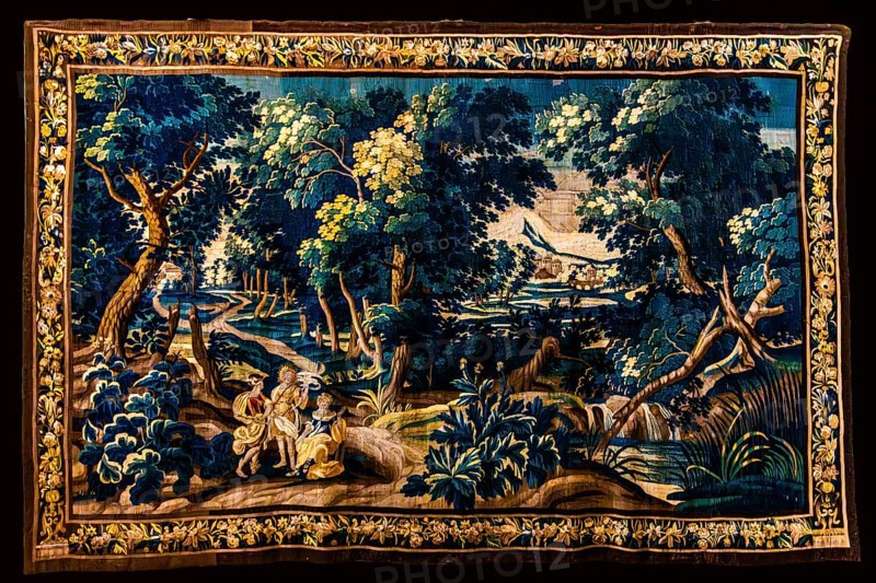 Tapestry, Wawel Royal Castle, former residence and seat of government of the kings of Poland, founded around 1000, Krakow, Poland