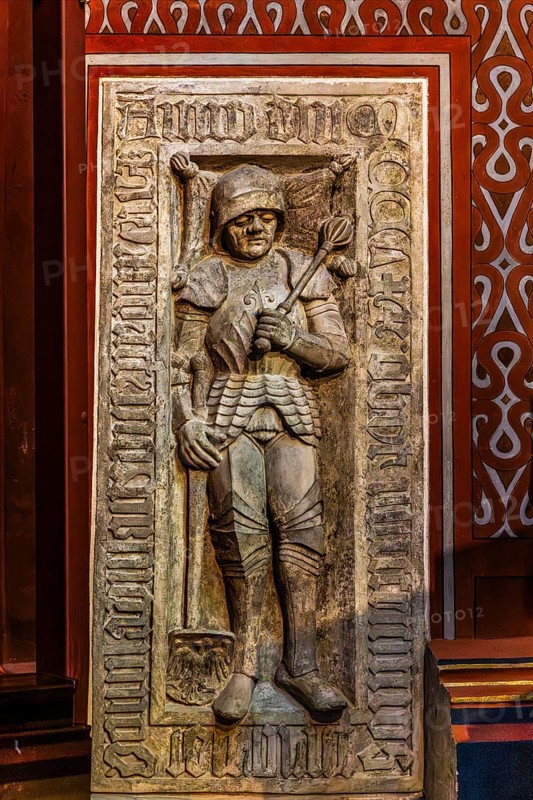 Tombstone, Franciscan Church, 1249, Krakow, Poland