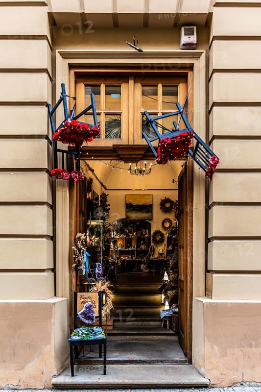 Details of the old town lanes, Krakow, Poland