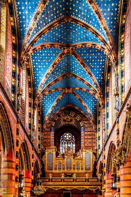 Organ Gallery, St. Mary's Church, 14th century, Krakow, Poland