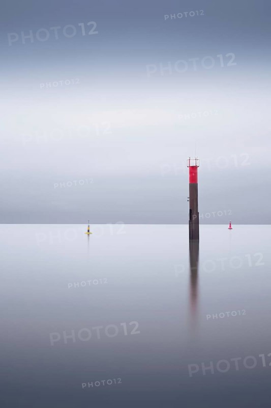 View across the Weser estuary towards the North Sea, Bremerhaven, Bremen, Germany