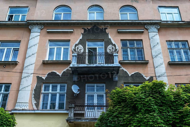 Decorative façade design around 1900, Cluj-Napoca, Romania