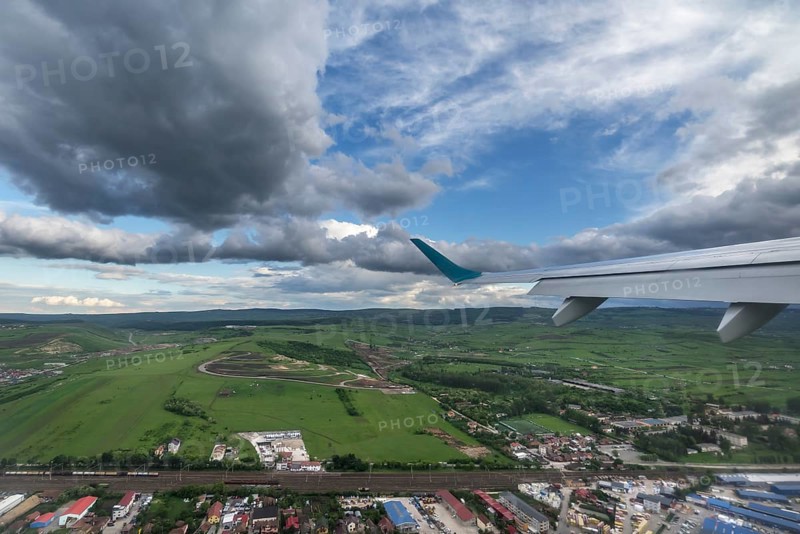 Flight over Cluj-Napoca, Transylvania, Romania