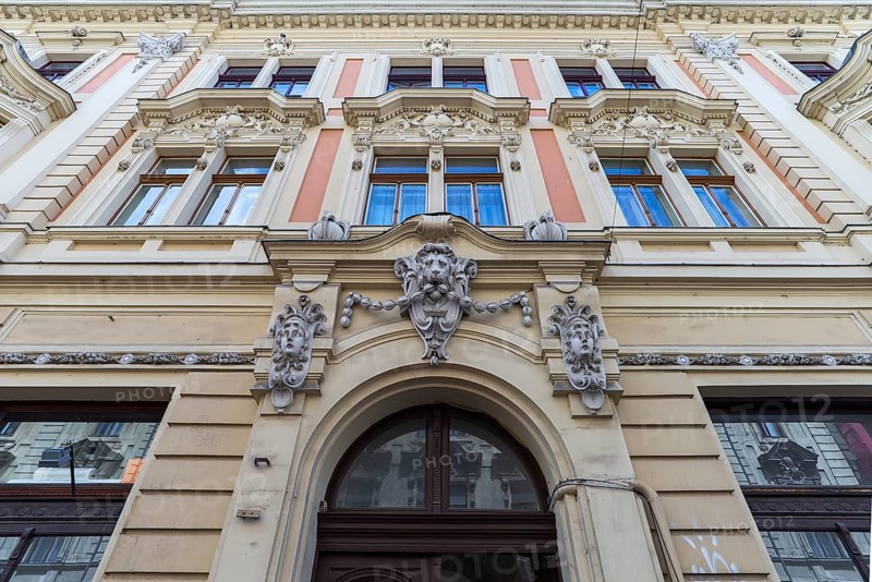 19th century decorative house facade, Cluj-Napoca, Transylvania, Romania