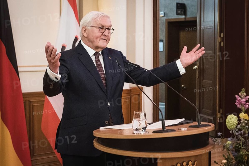 Frank-Walter Steinmeier, Federal President, gives a speech in front of a dinner in honor of the Honorary Citizen of Berlin, Federal President Frank-Walter Steinmeier, given by Kai Wegner, Governing Mayor of Berlin, at Berlin's Red Town Hall on 28.01.2026
